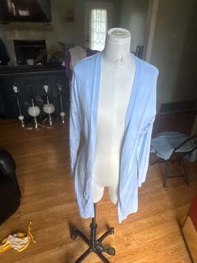 A New Day Women's Light Blue Open Front Knit Cardigan Size Medium